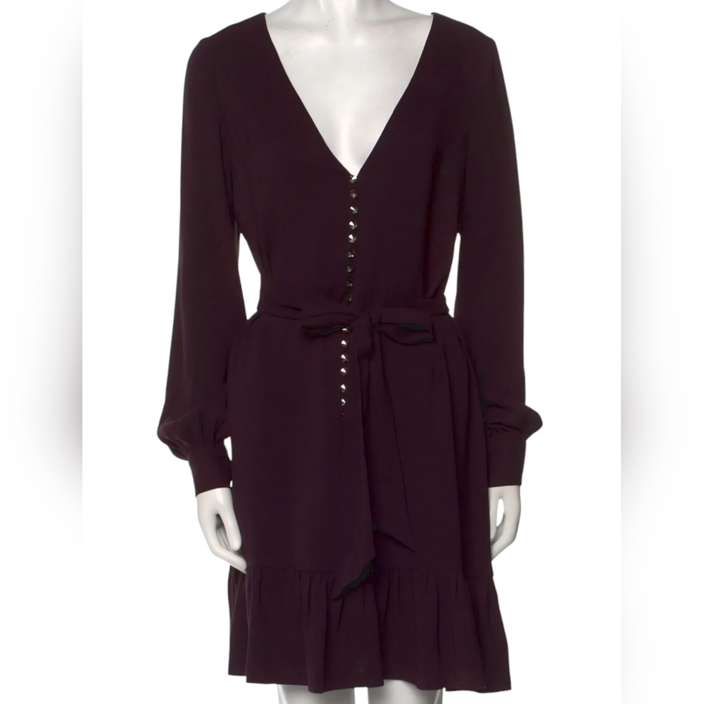 New Azzaro Paris Silk Mini Dress with Crystall Accents